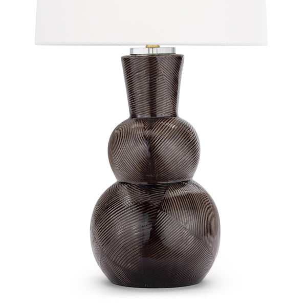 Hugo Ceramic 18" One Light Table Lamp, Black