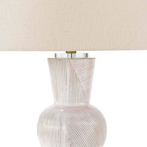 Hugo Ceramic 18" One Light Table Lamp, White