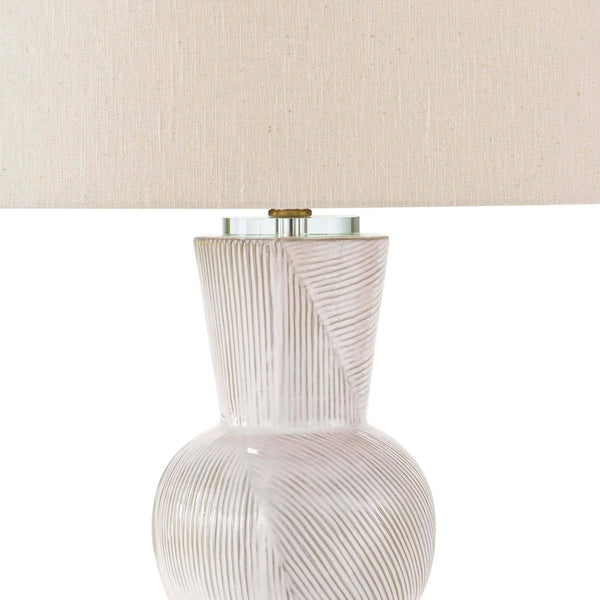 Hugo Ceramic 18" One Light Table Lamp, White