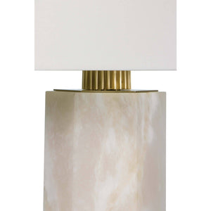 Gear Alabaster 16" One Light Table Lamp, Natural Stone
