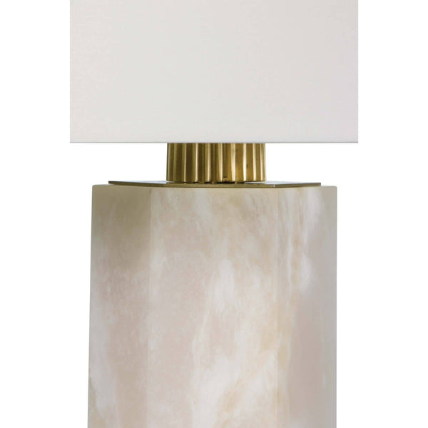 Gear Alabaster 16" One Light Table Lamp, Natural Stone