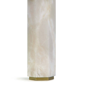 Gear Alabaster 16" One Light Table Lamp, Natural Stone