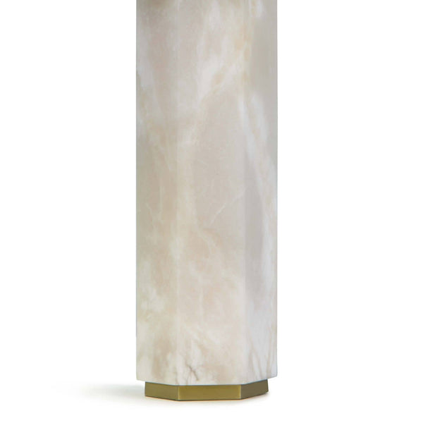 Gear Alabaster 16" One Light Table Lamp, Natural Stone