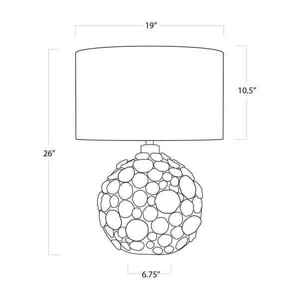Lucia Ceramic 19" One Light Table Lamp, Blue