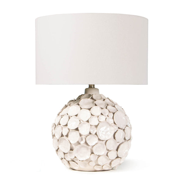 Lucia Ceramic 19" One Light Table Lamp, White