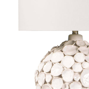 Lucia Ceramic 19" One Light Table Lamp, White