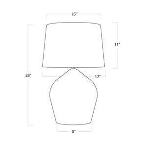 Georgian 17" One Light Table Lamp, Black