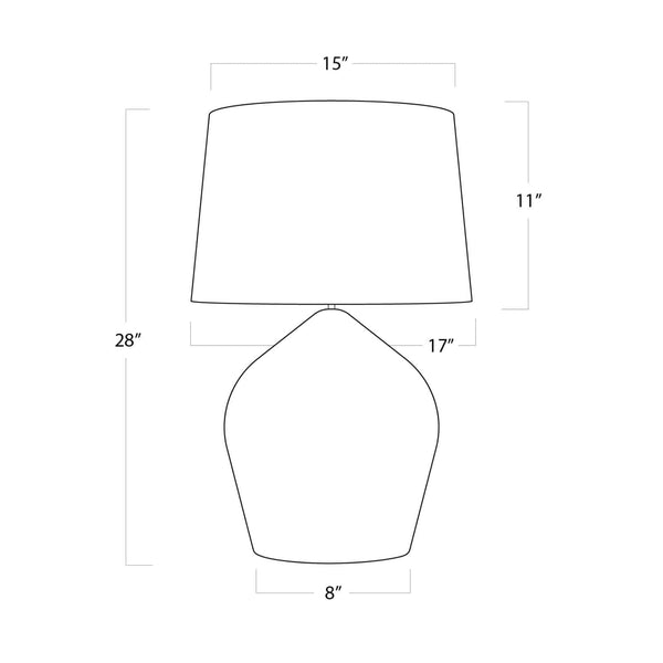 Georgian 17" One Light Table Lamp, Black