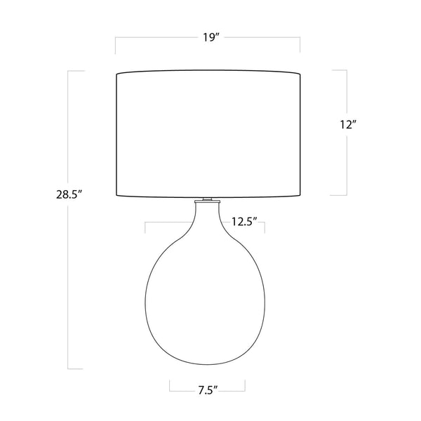 Biscayne 19" One Light Table Lamp, Natural