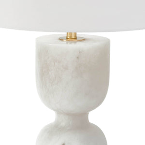 Joan Alabaster 15" One Light Table Large Lamp, Natural Stone