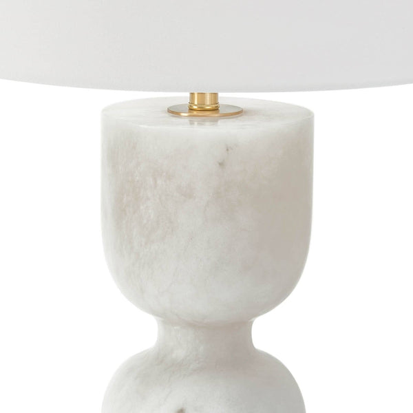 Joan Alabaster 15" One Light Table Large Lamp, Natural Stone