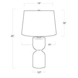 Joan Alabaster 15" One Light Table Large Lamp, Natural Stone