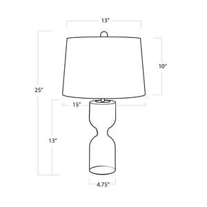 Joan Crystal 15" One Light Table Large Lamp, Clear