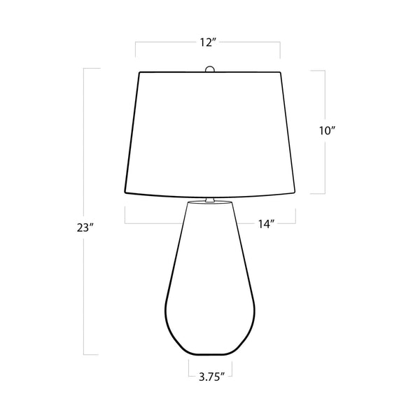 Cassia Chevron 14" One Light Table Lamp, Blue