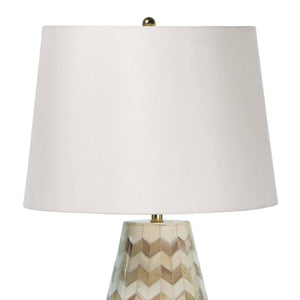 Cassia Chevron 14" One Light Table Lamp, Natural
