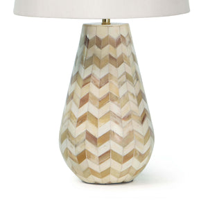 Cassia Chevron 14" One Light Table Lamp, Natural