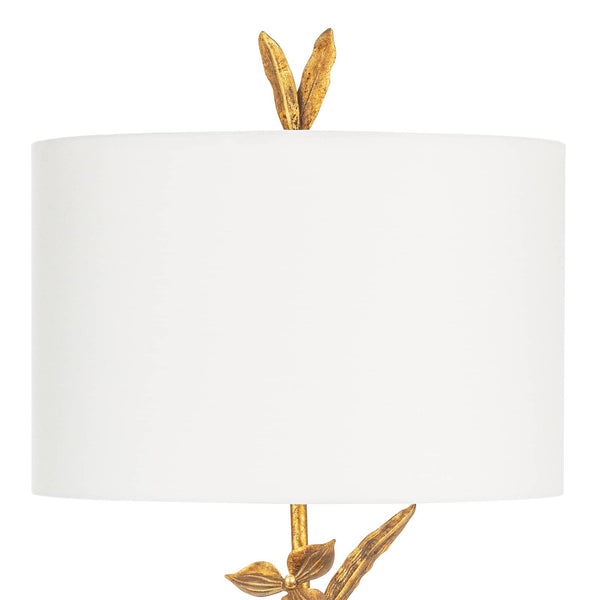 Trillium 14" One Light Buffet Lamp, Antique Gold Leaf