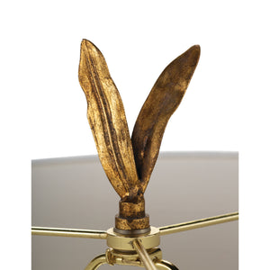 Trillium 14" One Light Buffet Lamp, Antique Gold Leaf