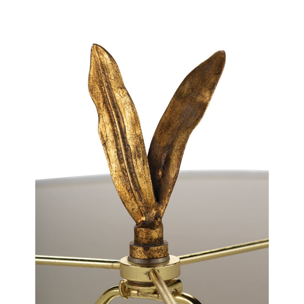 Trillium 14" One Light Buffet Lamp, Antique Gold Leaf