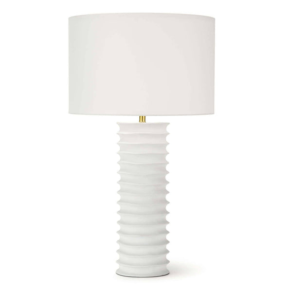 Nabu Metal 17" One Light Column Table Lamp, White