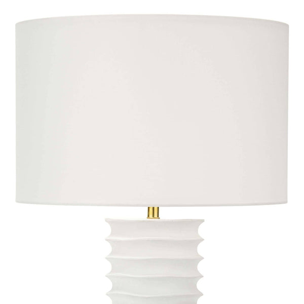 Nabu Metal 17" One Light Column Table Lamp, White