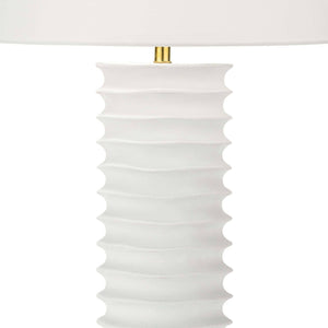 Nabu Metal 17" One Light Column Table Lamp, White