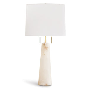 Austen Alabaster 15" Two Lights Table Lamp, Natural Stone