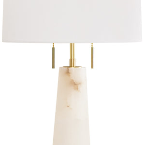 Austen Alabaster 15" Two Lights Table Lamp, Natural Stone