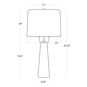Austen Alabaster 15" Two Lights Table Lamp, Natural Stone