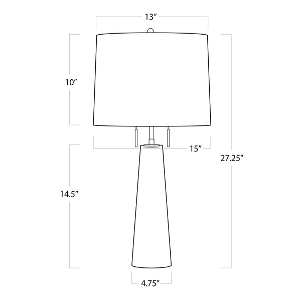 Austen Alabaster 15" Two Lights Table Lamp, Natural Stone