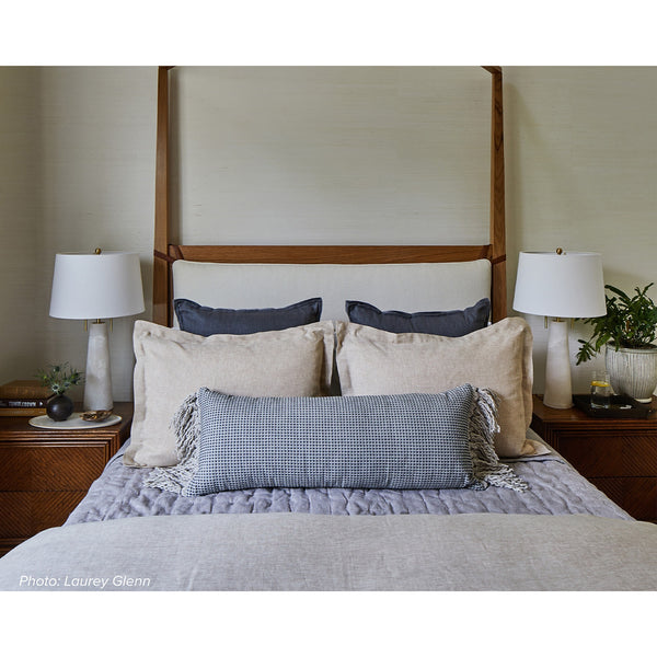 Austen Alabaster 15" Two Lights Table Lamp, Natural Stone