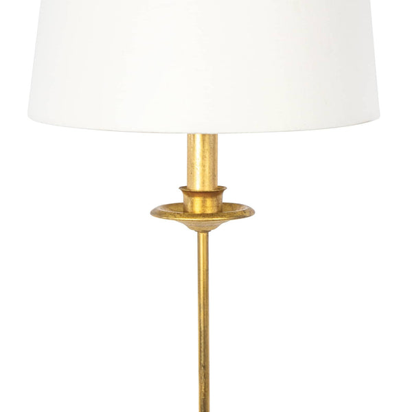 Fisher 11" One Light Buffet Lamp, Gold Leaf
