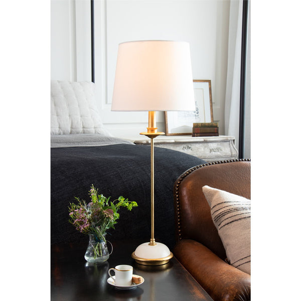 Fisher 11" One Light Buffet Lamp, Gold Leaf
