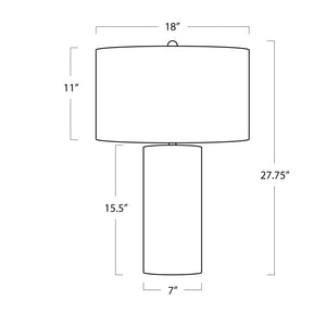 Heavenly Mother of Pearl 18" One Light Table, Natural