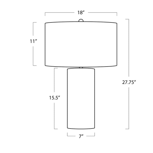 Heavenly Mother of Pearl 18" One Light Table, Natural