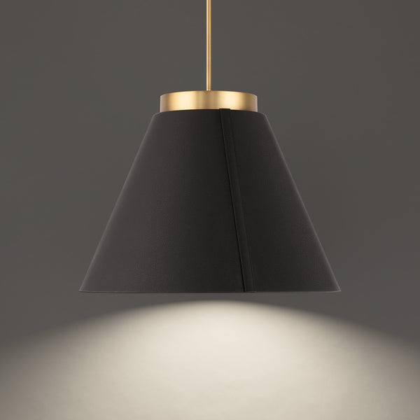 FM Modern 24.13'' LED Pendant, Black and Aged Brass - Main Product Image.jpg