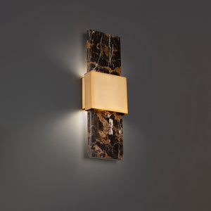 FM Modern 8'' LED Wall Sconce, Black and Aged Brass - Main Product Image.jpg