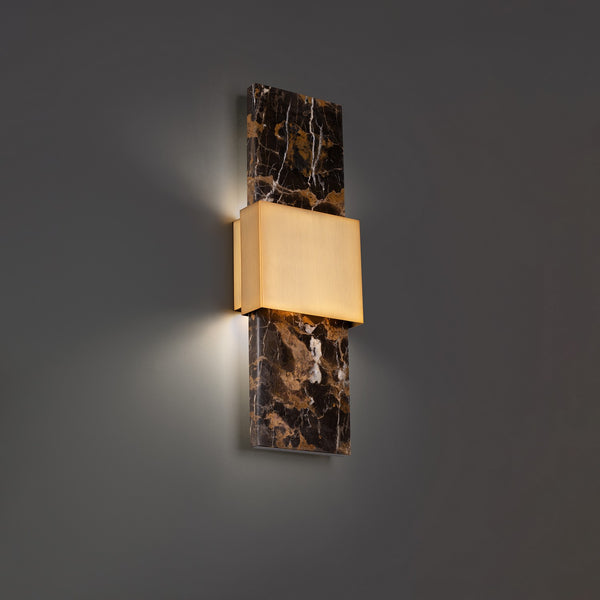 FM Modern 8'' LED Wall Sconce, Black and Aged Brass - Main Product Image.jpg
