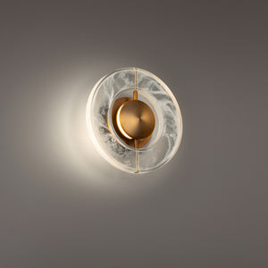 FM Modern 9.88'' LED Wall Sconce, Aged Brass - Main Product Image.jpg