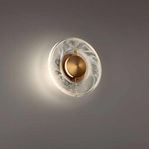 FM Modern 9.88'' LED Wall Sconce, Aged Brass - Main Product Image.jpg