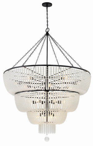 Kylie 60'' 24 Light Chandelier, Matte Black - Alternate Product Image 1.jpg