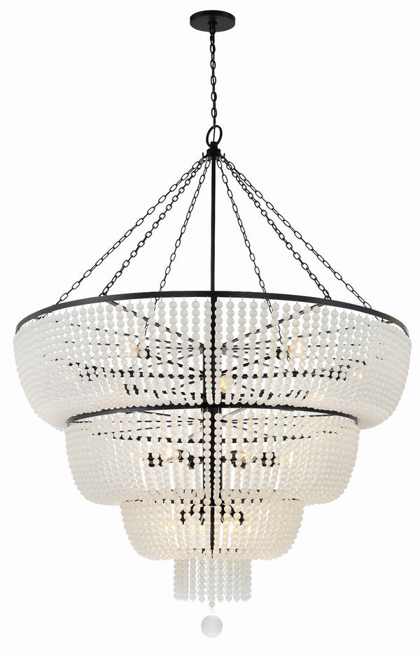 Kylie 60'' 24 Light Chandelier, Matte Black - Alternate Product Image 1.jpg