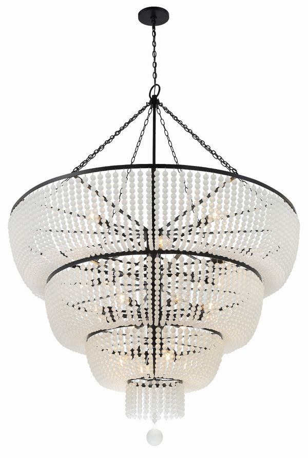 Kylie 60'' 24 Light Chandelier, Matte Black - Alternate Product Image 3.jpg