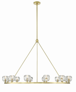 Araceli 48'' 12 Light LED Chandelier, Soft Brass Clear - Main Product Image.jpg
