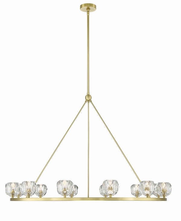 Araceli 48'' 12 Light LED Chandelier, Soft Brass Clear - Main Product Image.jpg