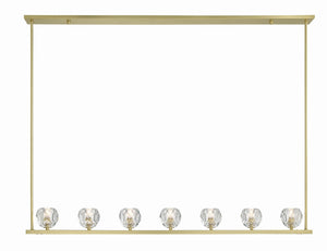 Araceli 4.25'' 7 Light LED Chandelier, Soft Brass Clear - Main Product Image.jpg