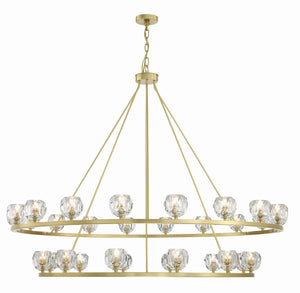 Araceli 60'' 30 Light LED Chandelier, Soft Brass Clear - Main Product Image.jpg