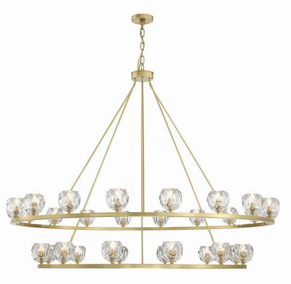 Araceli 60'' 30 Light LED Chandelier, Soft Brass Clear - Main Product Image.jpg