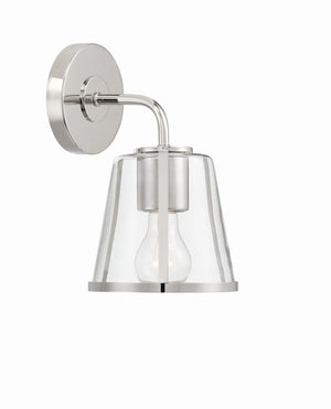 Fuller 6.25'' One Light Wall Sconce, Polished Nickel Clear - Main Product Image.jpg