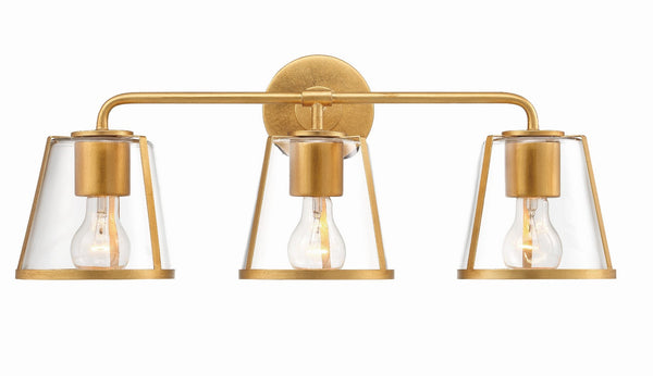 Fuller 23.25'' Three Light Bath, Antique Gold Clear - Main Product Image.jpg